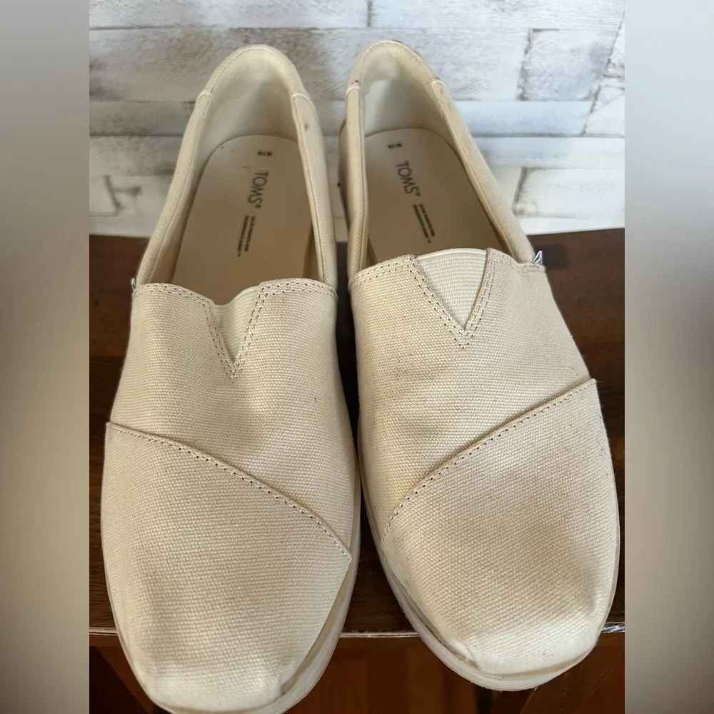 TOMS ALPARGATA PLATFORM WOMENS SIZE 10 W